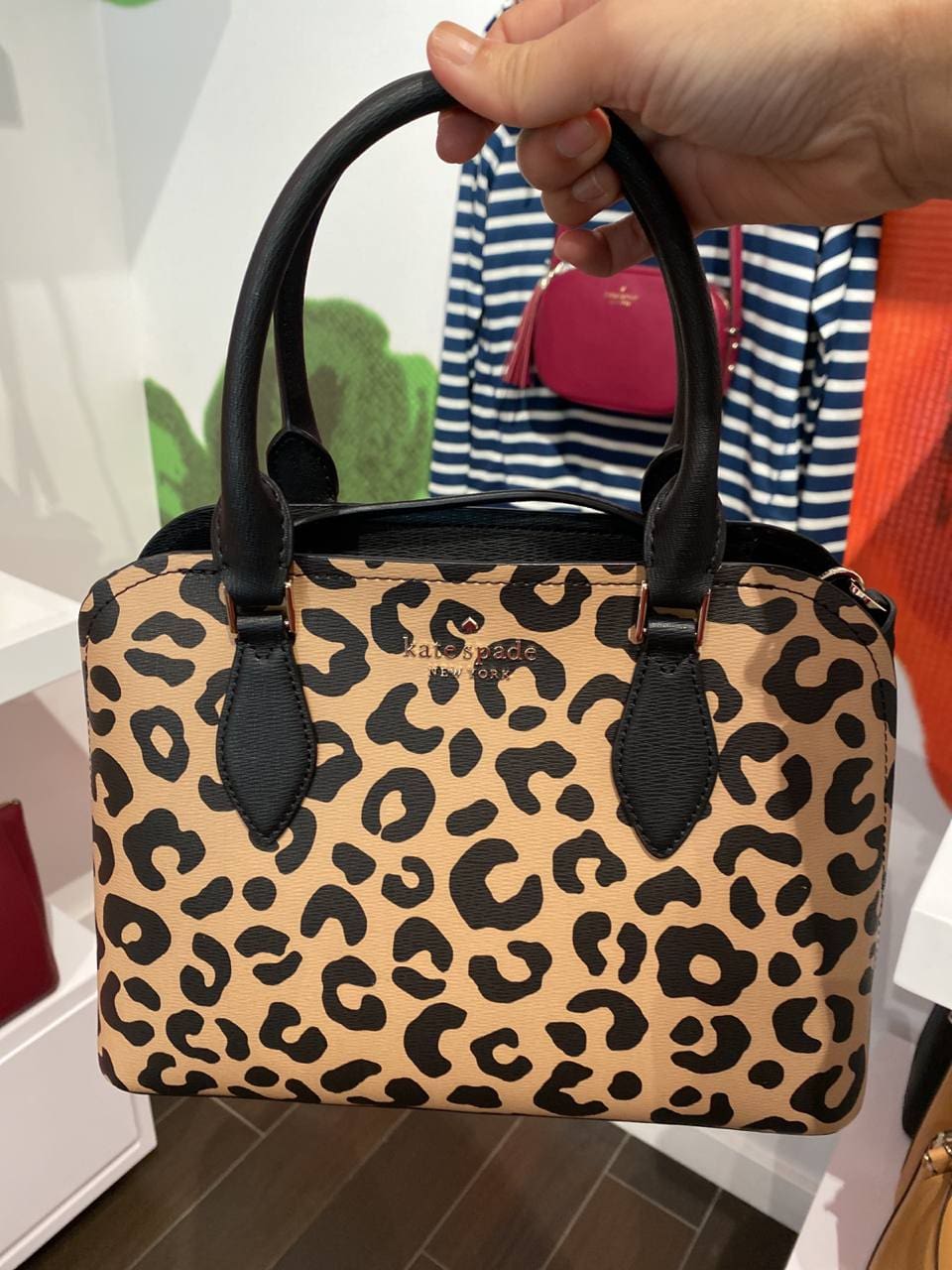 KATE SPADE Small Satchel Graphic Leopard – uMoMasShop