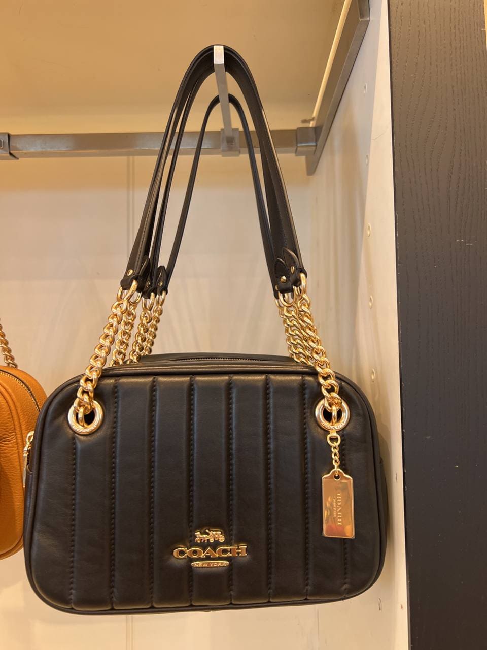 Coach Cammie Chain Shoulder Bag With Linear Quilting