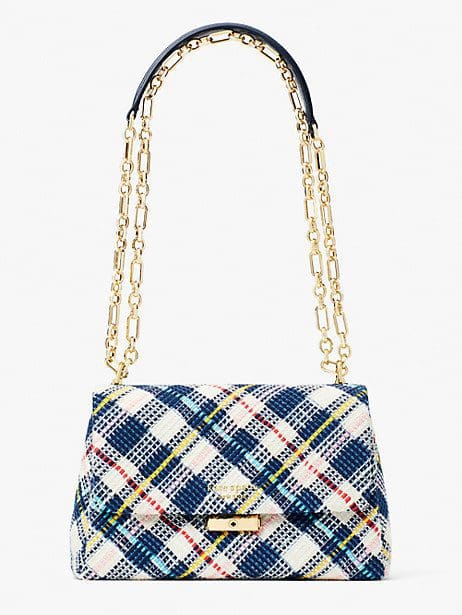 carlyle raffia tweed medium shoulder bag