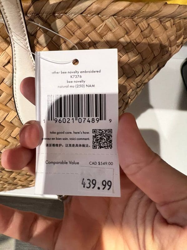 (Pre Order) KATE SPADE Honey Bee Straw Tote Bag