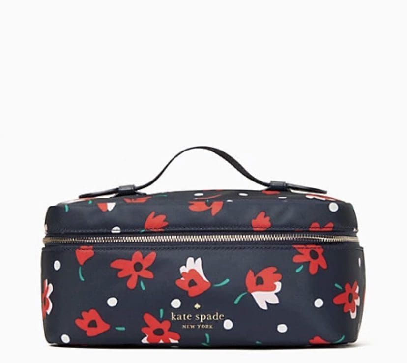 (US Readystock) KATE SPADE Chelsea Whimsy Floral Travel Cosmetic