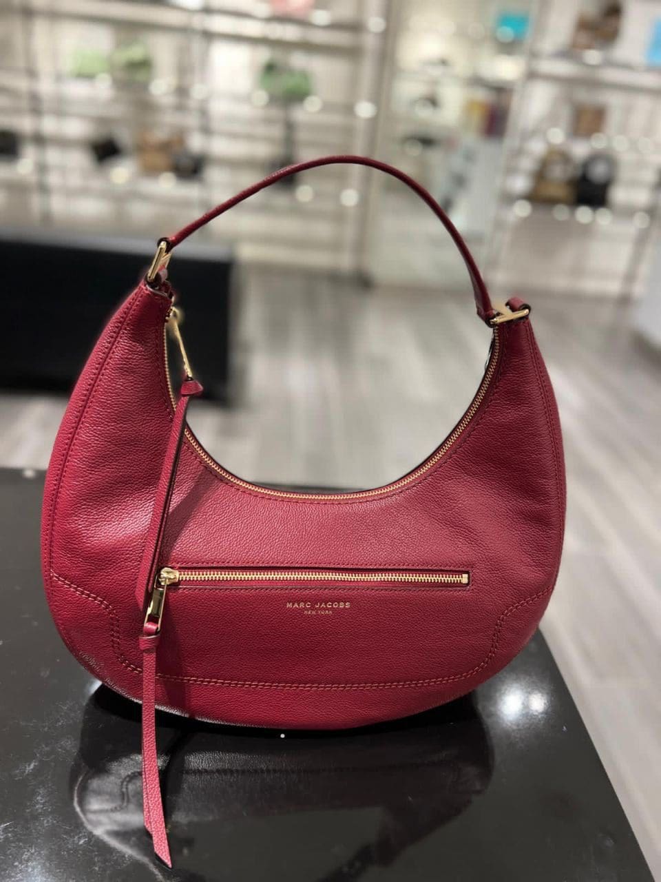 Marc Jacobs Small Leather Crescent Shoulder Bag