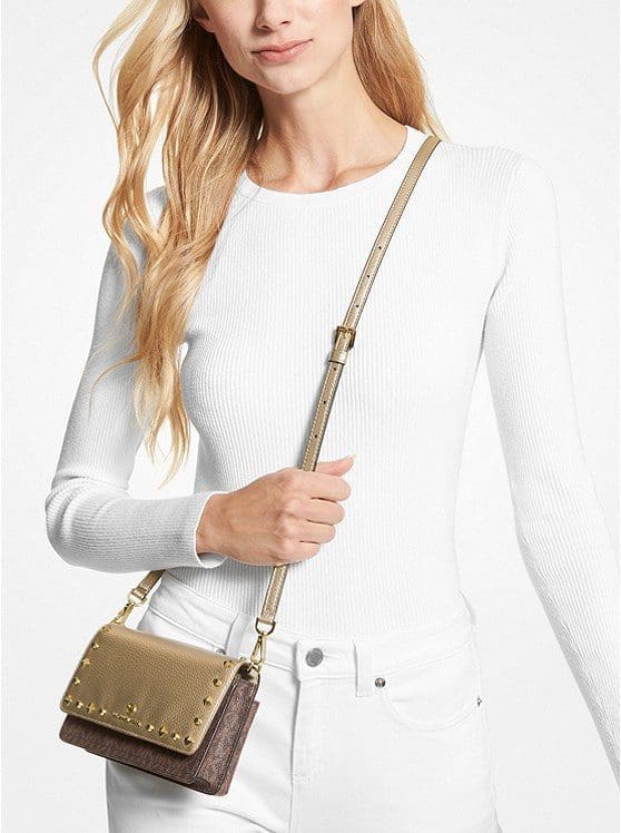 Jet set small online logo smartphone crossbody bag