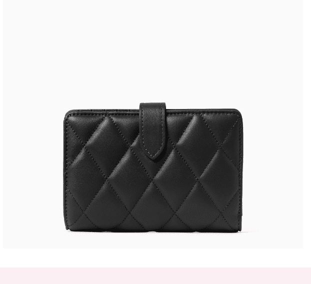 (MY Readystock) KATE SPADE Carey Smooth Quilted Leather Medium Compact ...