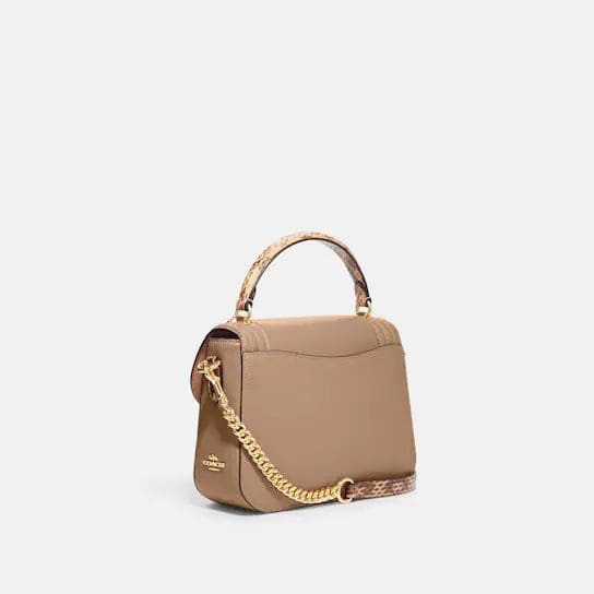 (US Readystock) COACH Marlie Top Handle Satchel With Border Quilting