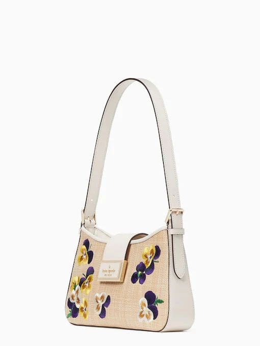 (US Readystock) KATE SPADE Reegan Pansy Toss Embroidered Small Shoulder
