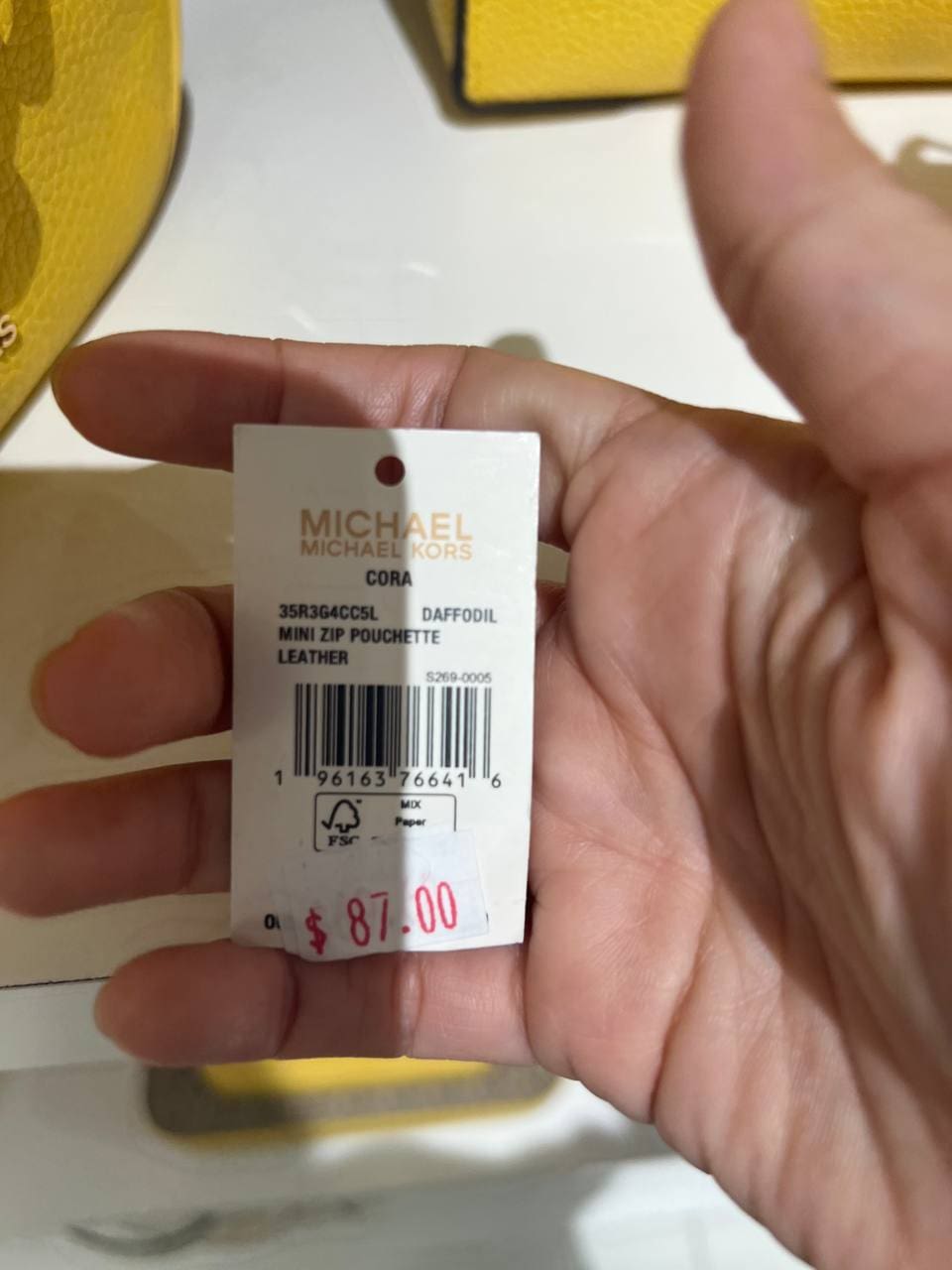 Michael Kors 35R3S4CC5L Cora Mini Zip Pouchette IN Tea Rose