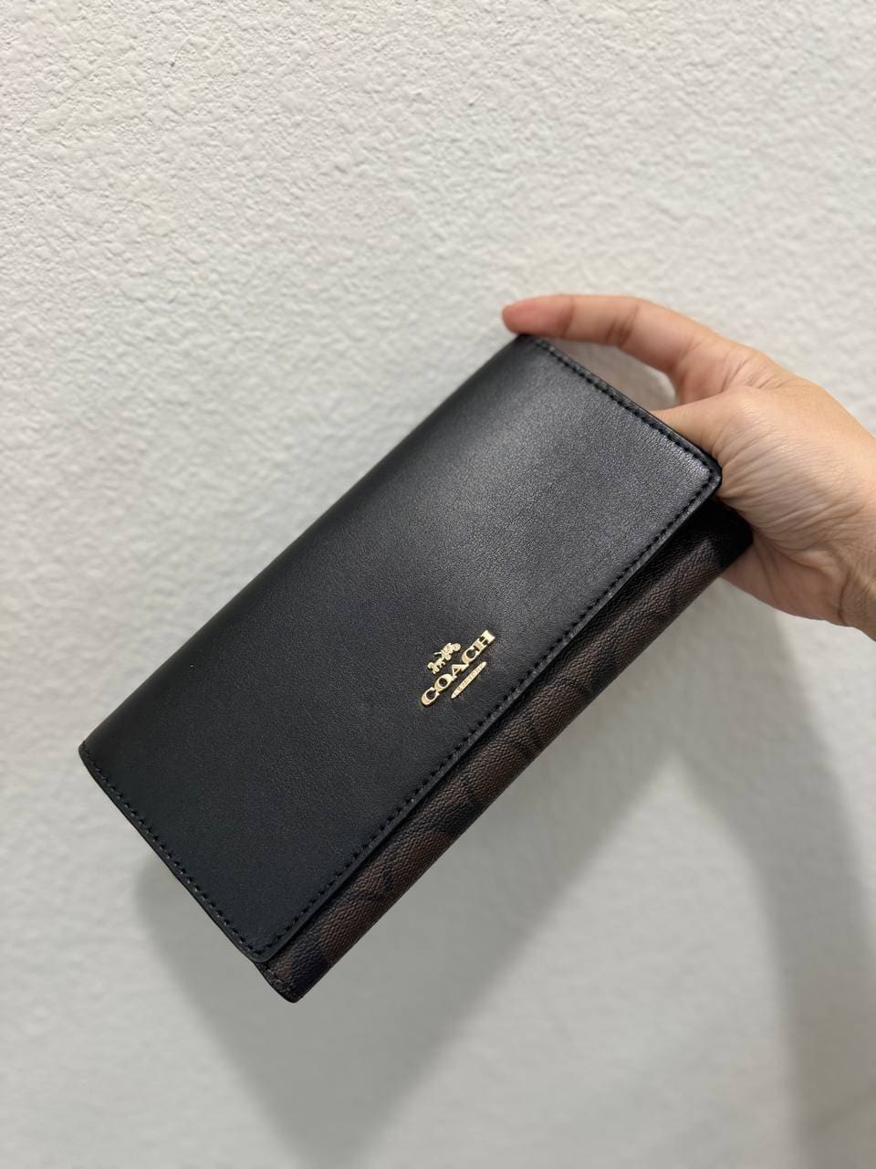 (US Readystock) COACH Slim Trifold Wallet In Signature Canvas – uMoMasShop