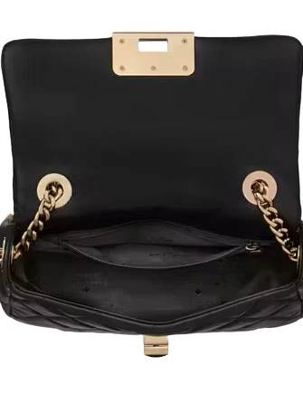 Kate Spade New York Carey Quilted Small Flap Crossbody Black 02 Large