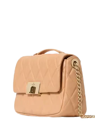 Kate Spade New York Carey Quilted Small Flap Crossbody Tiramisu Mousse 03 Large