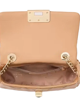 Kate Spade New York Carey Quilted Small Flap Crossbody Tiramisu Mousse 04 Large