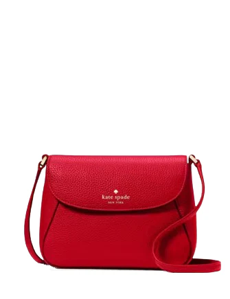 Kate Spade New York Monica Small Flap Crossbody Perfect Cherry 01 Large