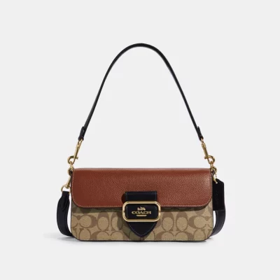 C0achmorganshoulderbagincolorblocksignaturecanvasinkhakimulti Ce560 1large