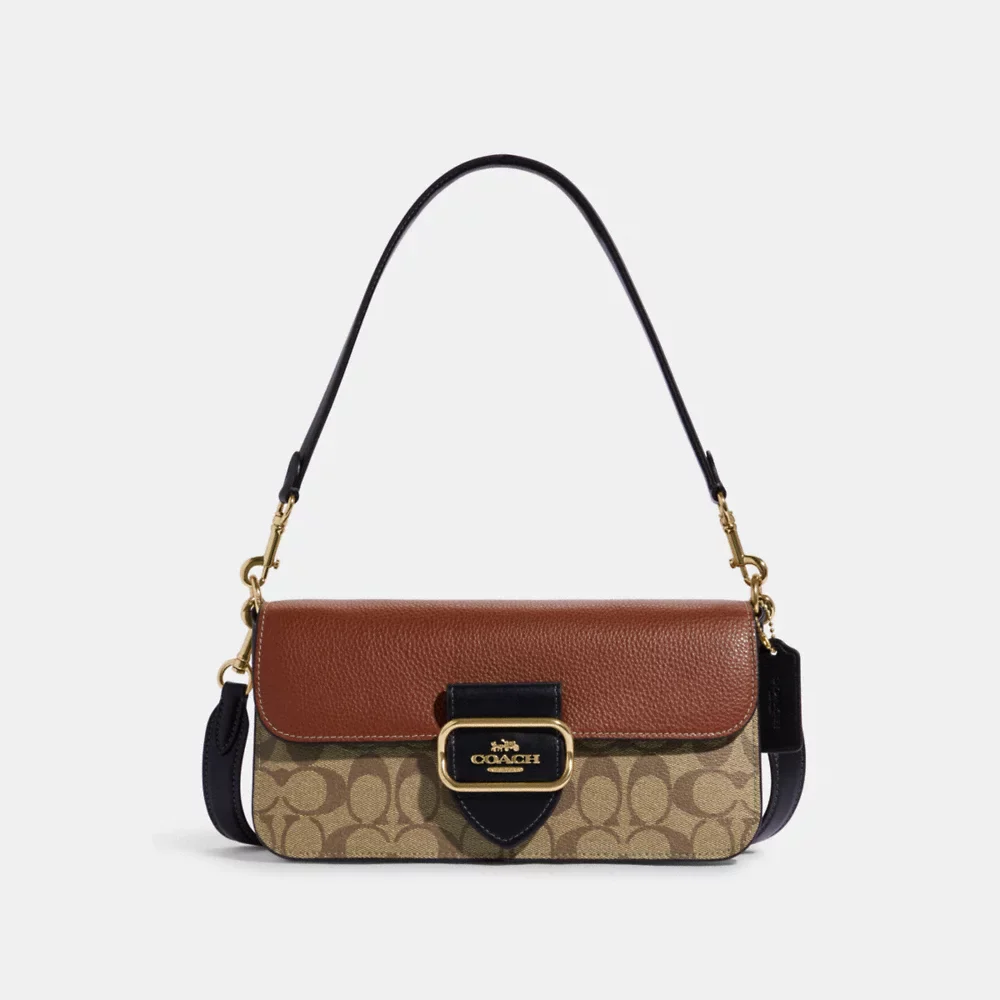 C0achmorganshoulderbagincolorblocksignaturecanvasinkhakimulti Ce560 1large