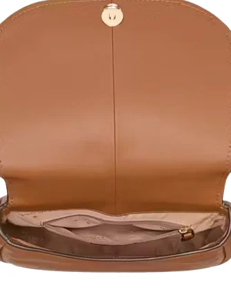 Kate Spade New York Kayla Pebbled Leather Saddle Bag Warm Gingerbread 02 Large