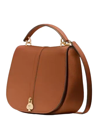 Kate Spade New York Kayla Pebbled Leather Saddle Bag Warm Gingerbread 03 Large