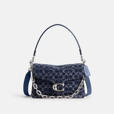 Chain Tabby Shoulder Bag In Signature Denim1