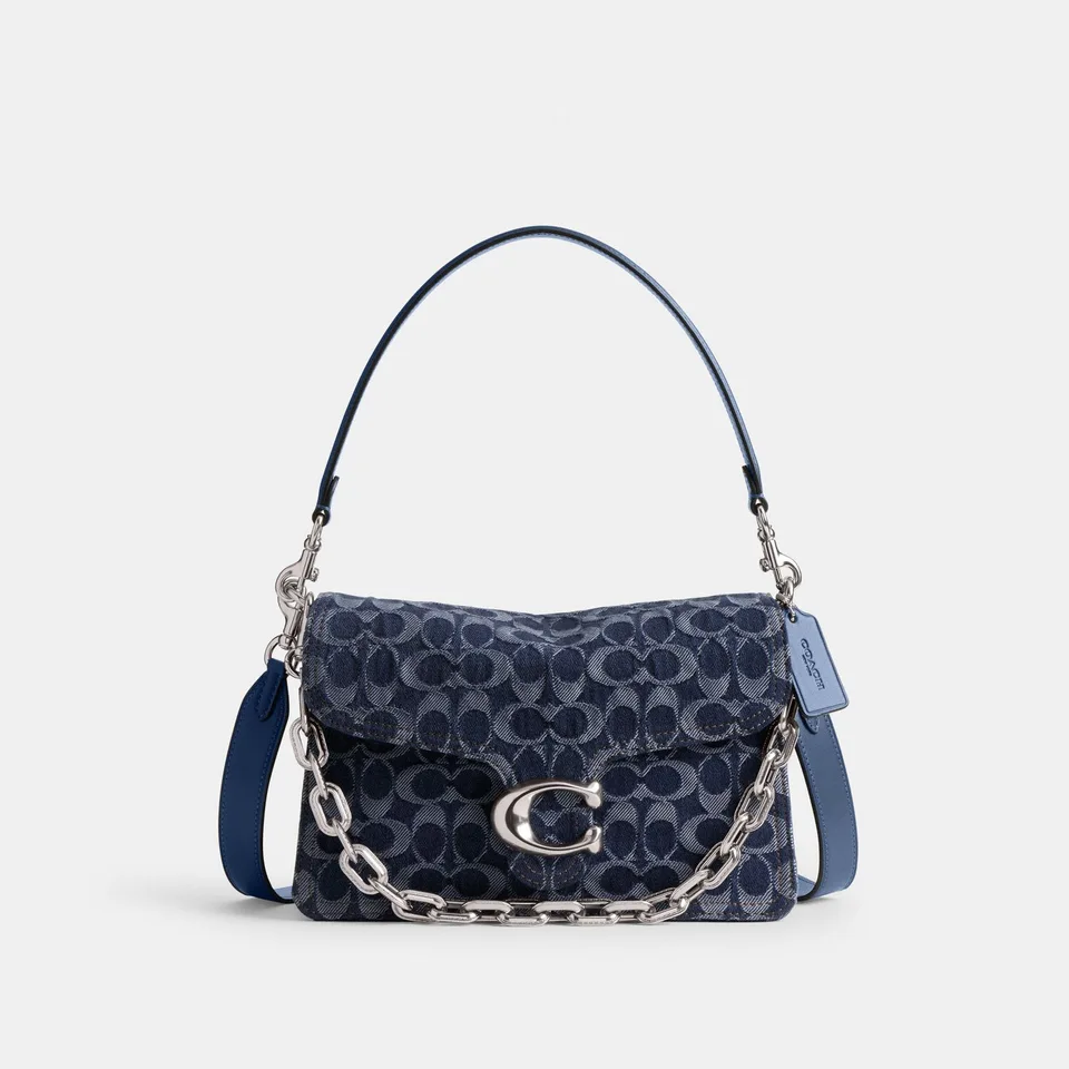 Chain Tabby Shoulder Bag In Signature Denim1