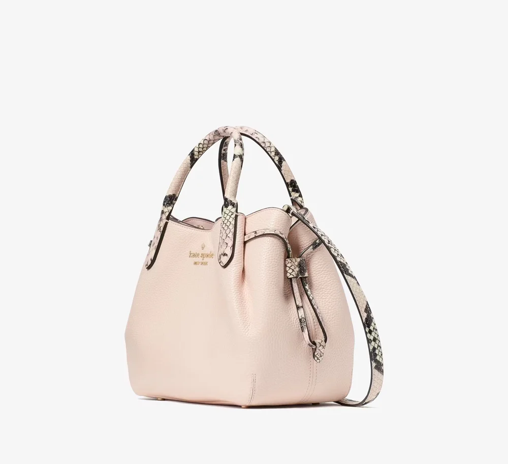 Katespadedumplingsnakeembossedsmallsatchelinshimmerpink Kk095 3large