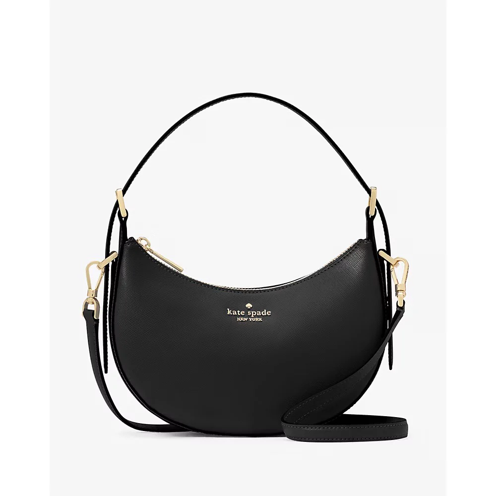 Katespademadisonsaffianoleathercrescentshoulderbaginblack Kk949 1large