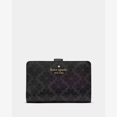 Katespadespadeflowermediumbifoldwalletinblack Kn756 1large